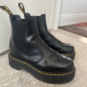 Dr. Martens Black Platform Chelsea Boots Size 6